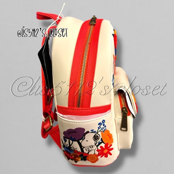 Loungefly x Peanuts Floral Snoopy Dog Mini Backpack - Picture 6 of 15